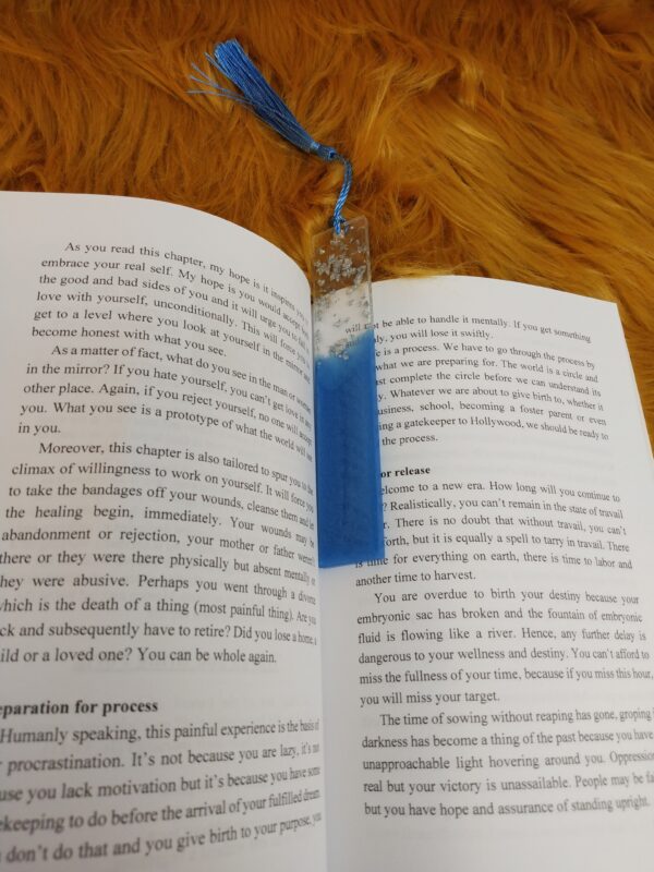 Beautiful bookmark on a book